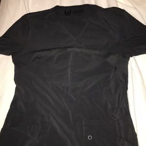 Urbane performance grey scrub top